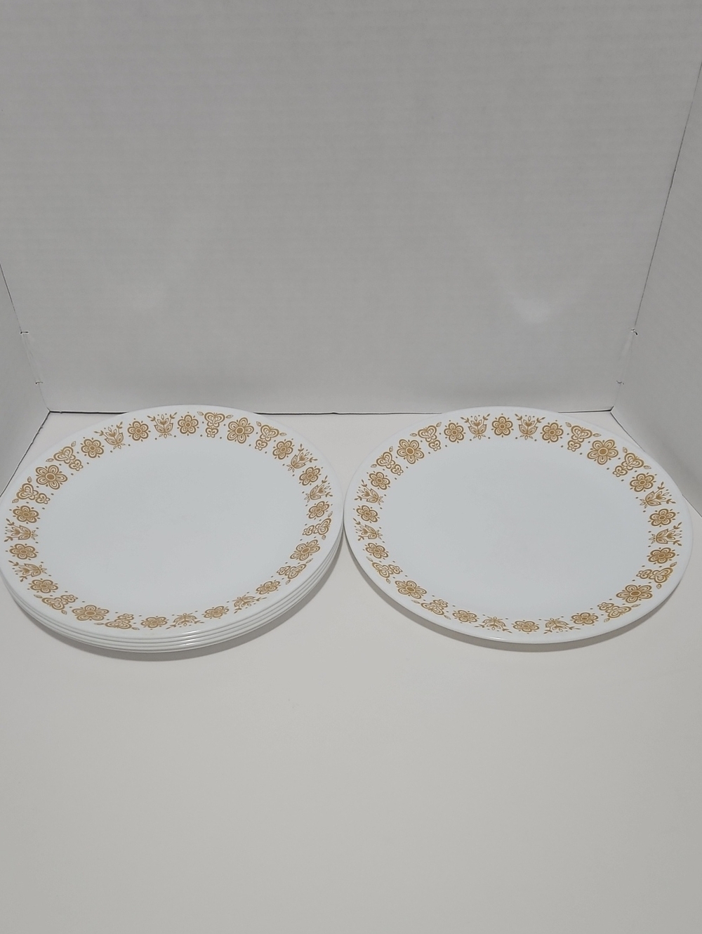 Vintage Corelle Butterfly Gold Dinner Plates Set of 6